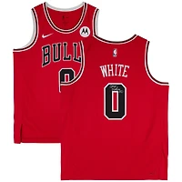 Coby White Chicago Bulls Autographed Red Nike Icon Edition Swingman Jersey
