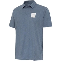 Men's Antigua  Heather Navy New York Rangers White Logo Par 3 Polo