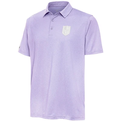 Men's Antigua  Lavender Vegas Golden Knights White Logo Par 3 Polo