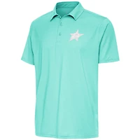 Men's Antigua  Heather Aqua Dallas Stars White Logo Par 3 Polo