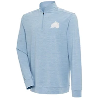 Men's Antigua  Light Blue Colorado Avalanche White Logo Bright Quarter-Zip Pullover