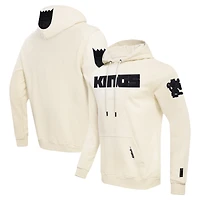 Men's Pro Standard Cream Sacramento Kings Triple Tonal DK Pullover Hoodie