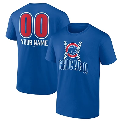 Men's Royal Chicago Cubs Personalized Name & Number Fastball T-Shirt