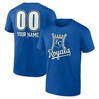 Men's  Royal Kansas City Royals Personalized Name & Number Fastball T-Shirt