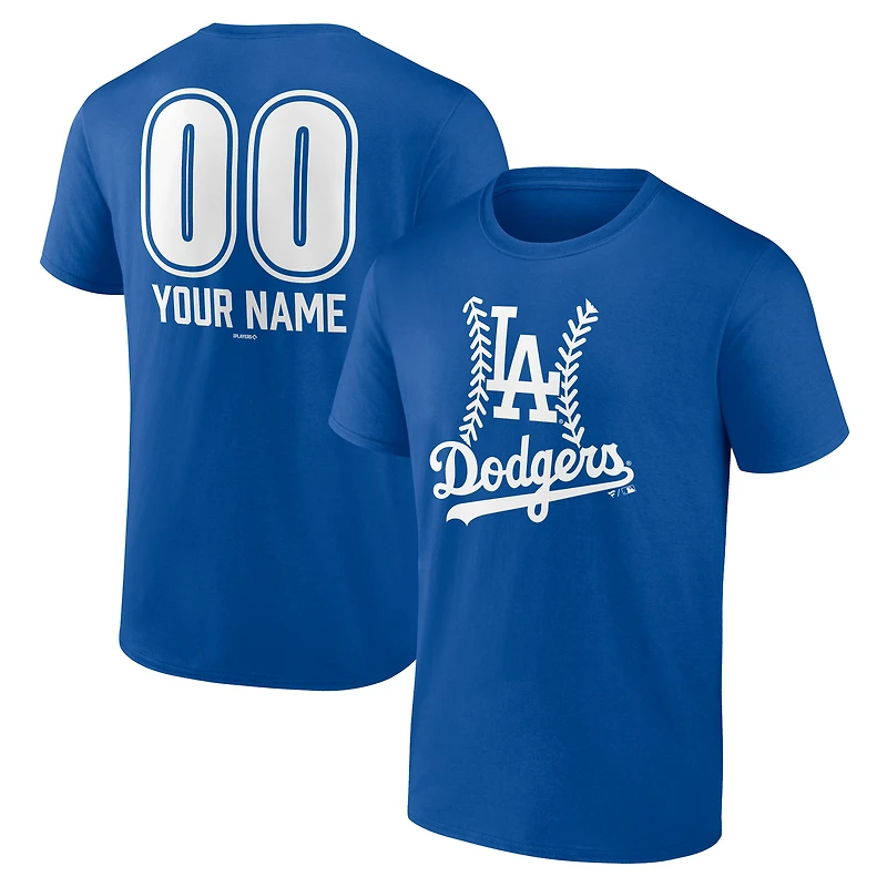 Men's  Royal Los Angeles Dodgers Personalized Name & Number Fastball T-Shirt