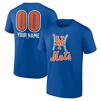 Men's  Royal New York Mets Personalized Name & Number Fastball T-Shirt