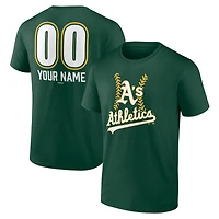 Men's Green Athletics Personalized Name & Number Fastball T-Shirt