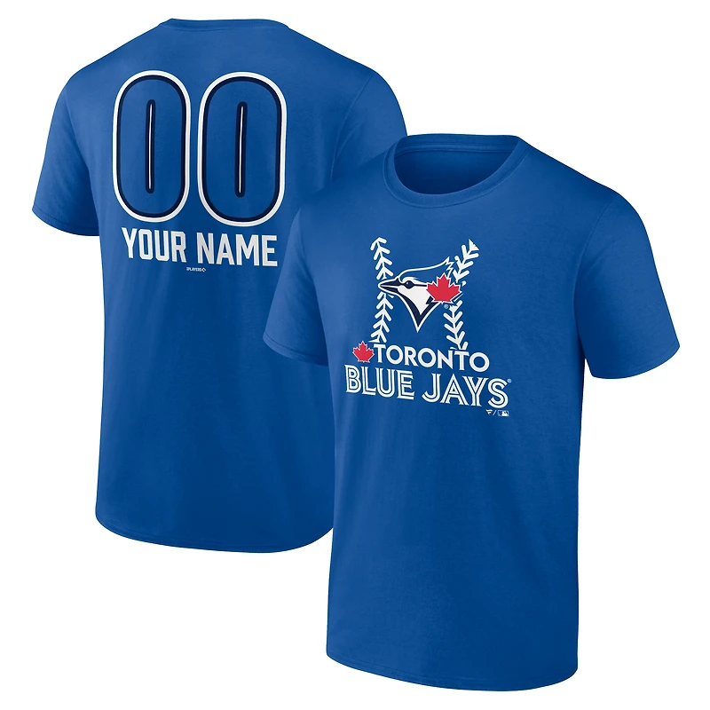 Men's Royal Toronto Blue Jays Personalized Name & Number Fastball T-Shirt
