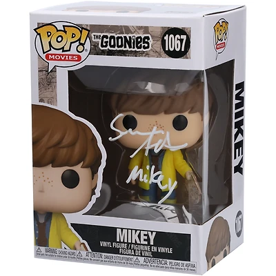 Sean Astin The Goonies Autographed #1067 Funko Pop! Vinyl Figure with "Mikey" Inscription