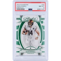 Sam Howell Washington Commanders 2022 Panini Flawless Emerald #98 #3/5 PSA Authenticated 8 Rookie Card