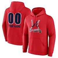 Men's Atlanta Braves Personalized Name & Number Fastball Pullover Hoodie