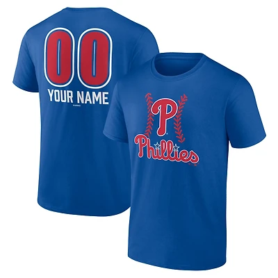 Men's  Royal Philadelphia Phillies Personalized Name & Number Fastball T-Shirt