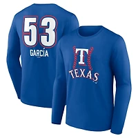 Men's Adolis Garcia Royal Texas Rangers Fastball Player Name & Number Long Sleeve T-Shirt