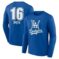 Men's Will Smith Royal Los Angeles Dodgers Fastball Player Name & Number Long Sleeve T-Shirt