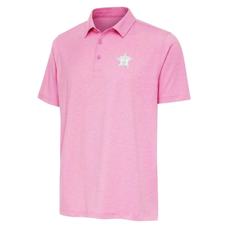 Men's Antigua  Pink Houston Astros Par 3 Polo