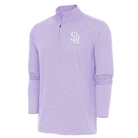 Men's Antigua  Lavender San Diego Padres Hunk Quarter-Zip Top