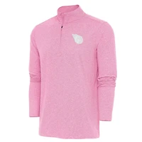 Men's Antigua  Pink Cleveland Guardians Hunk Quarter-Zip Top
