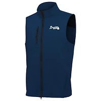 Men's Antigua  Navy Atlanta Braves Demand Full-Zip Vest