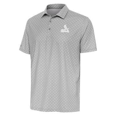 Men's Antigua  Gray St. Louis Cardinals Kona Polo