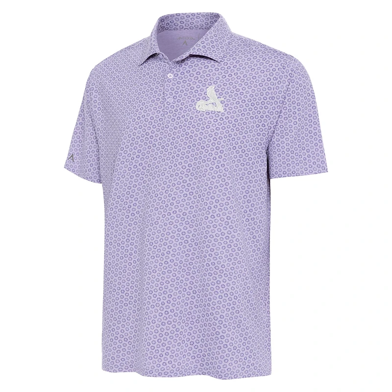 Men's Antigua  Lavender St. Louis Cardinals Flicker Polo