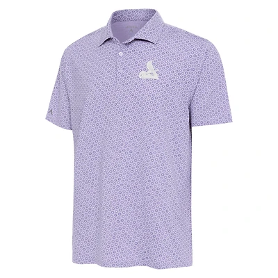 Men's Antigua  Lavender St. Louis Cardinals Flicker Polo