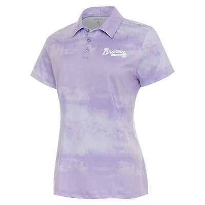 Women's Antigua  Purple Atlanta Braves Render Polo