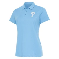 Women's Antigua  Light Blue Philadelphia Phillies Matter Polo