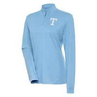 Women's Antigua  Light Blue Texas Rangers Mentor Quarter-Zip Pullover Top