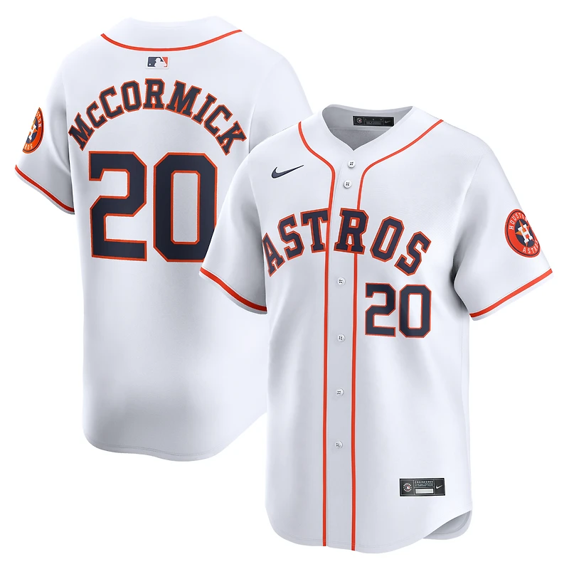 Men's Nike Chas McCormick White Houston Astros Home Limited Player Jersey