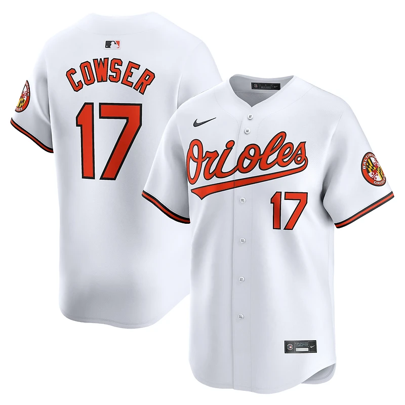 Men's Nike Colton Cowser White Baltimore Orioles Home Limited Player Jersey