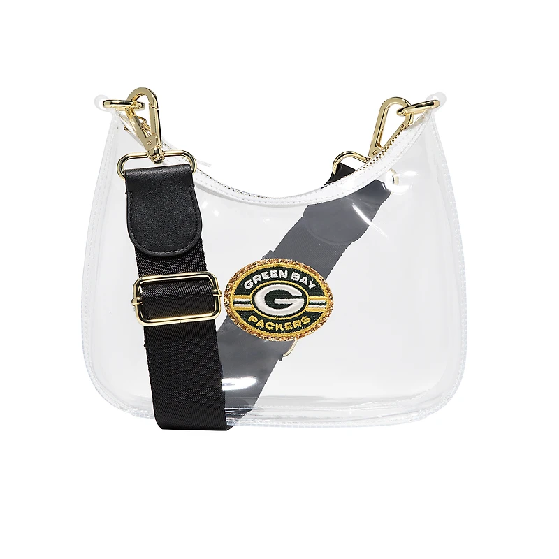 Stoney Clover Lane Green Bay Packers Clear Curved Crossbody