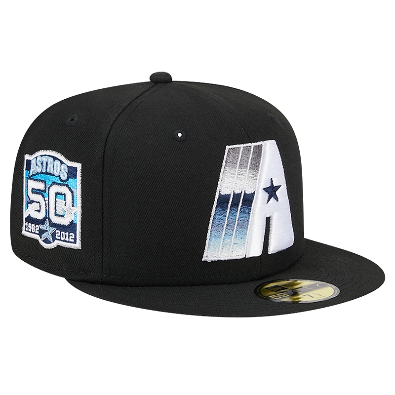 Men's New Era Black Houston Astros  Raceway 59FIFTY Fitted Hat