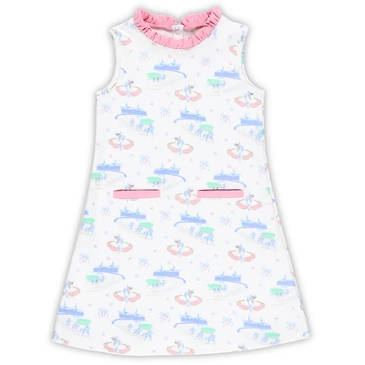 Girls Preschool White Kentucky Derby Lizzie's Luxe Leisure Dress