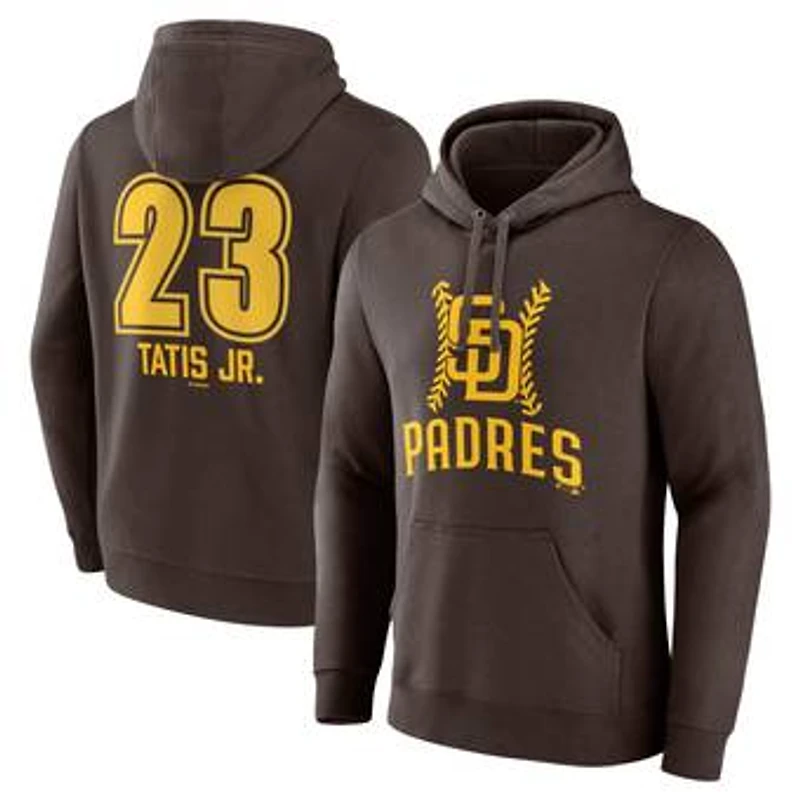 Men's Fernando Tatis Jr. Brown San Diego Padres Fastball Player Name & Number Pullover Hoodie