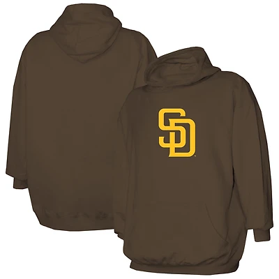 Youth Stitches  Brown San Diego Padres Fleece Pullover Hoodie