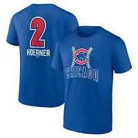 Men's Nico Hoerner Royal Chicago Cubs Fastball Player Name & Number T-Shirt