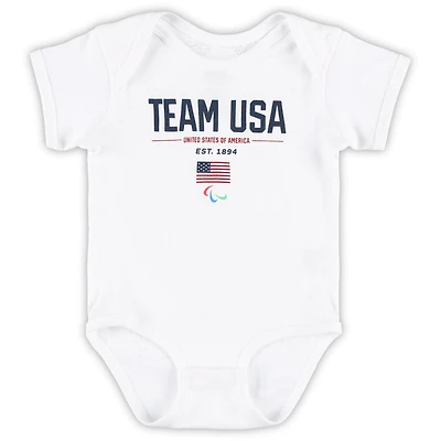 Infant White U.S. Paralympics Size Up Bodysuit