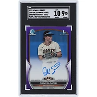 Quinn McDaniel San Francisco Giants Autographed 2023 Bowman Chrome Purple Refractor #CDA-QMC #166/250 SGC Authenticated 9/10 Rookie Card