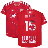 Sean Nealis New York Red Bulls Autographed Fanatics Authentic Match-Used #15 Red Jersey from the 2023 MLS Season