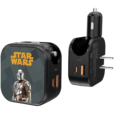Keyscaper  The Mandalorian Color Block 2-in-1 USB A/C Charger