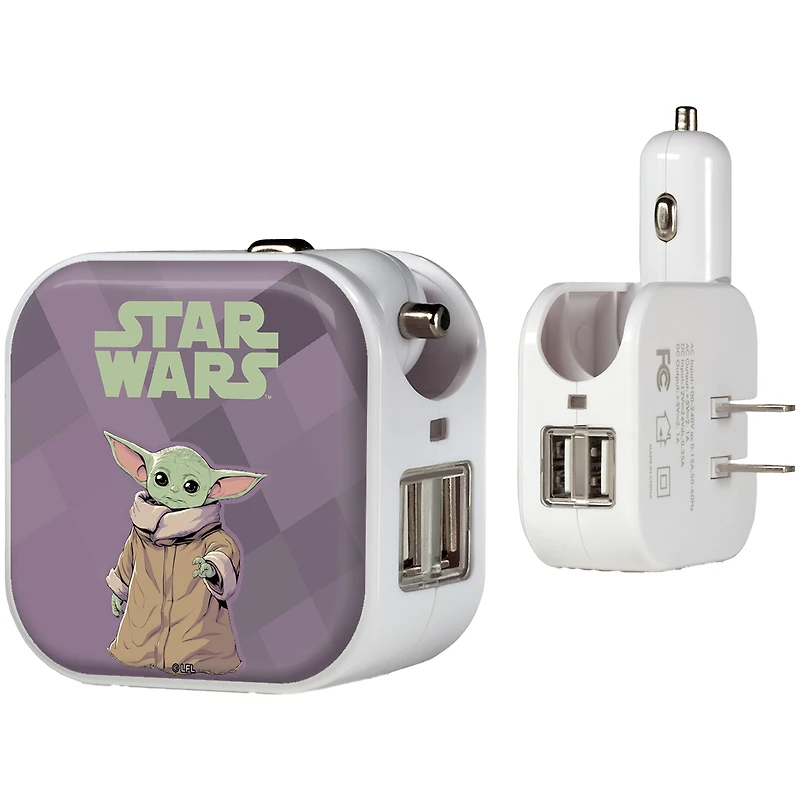 Keyscaper Grogu The Mandalorian Color Block 2-in-1 USB Charger