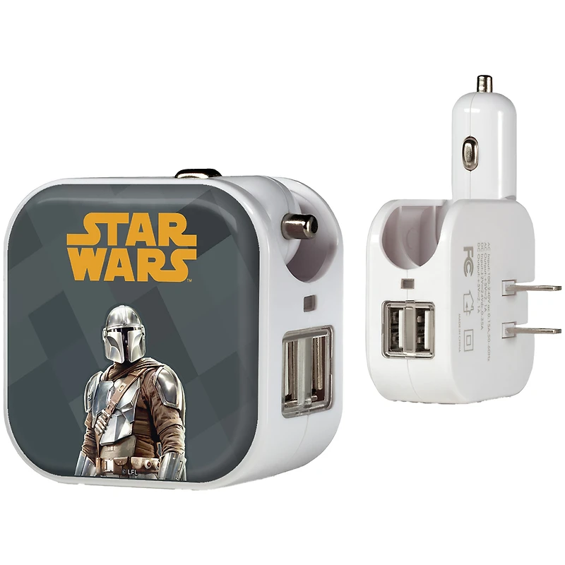 Keyscaper The Mandalorian Color Block 2-in-1 USB Charger