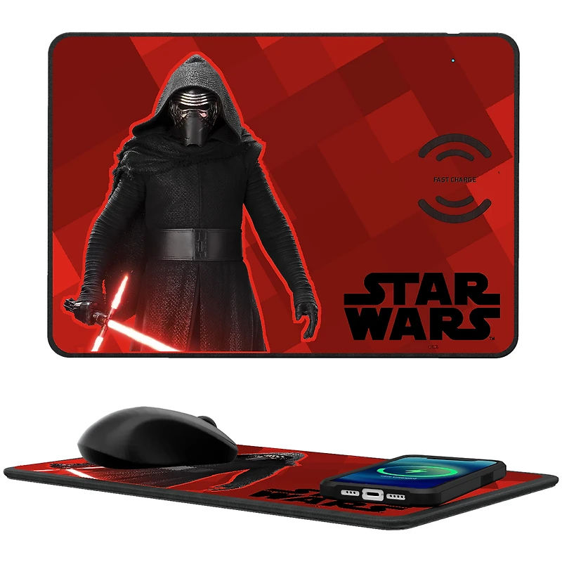 Keyscaper Kylo Ren Star Wars Color Block Wireless Charger and Mouse Pad