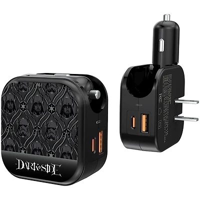 Keyscaper  Star Wars Dark Side Pattern 2-In-1 USB A/C Charger
