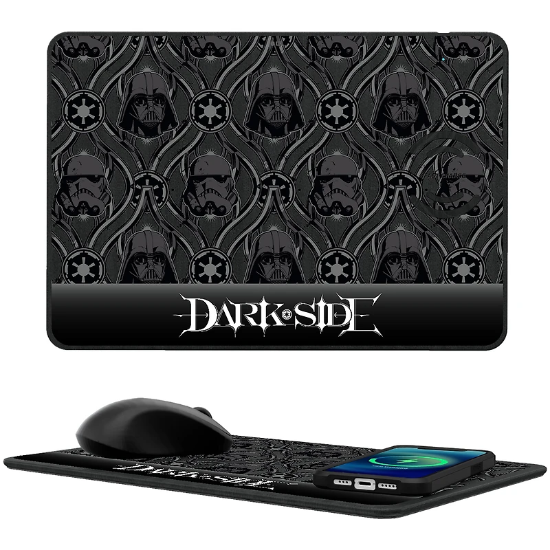Keyscaper Star Wars Dark Side Pattern Wireless Charger and Mouse Pad