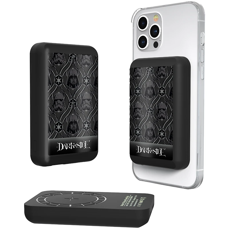 Keyscaper  Star Wars Dark Side Pattern Wireless Magnetic Powerbank