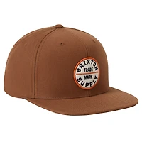 Men's Brixton  Brown Oath III Snapback Hat