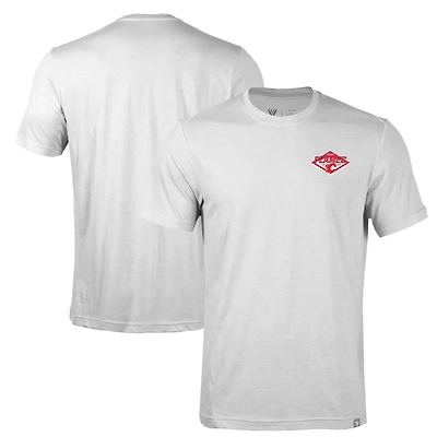 Men's Levelwear  White Calgary Flames Thrive Club Patch 2.0 Tri-Blend T-Shirt