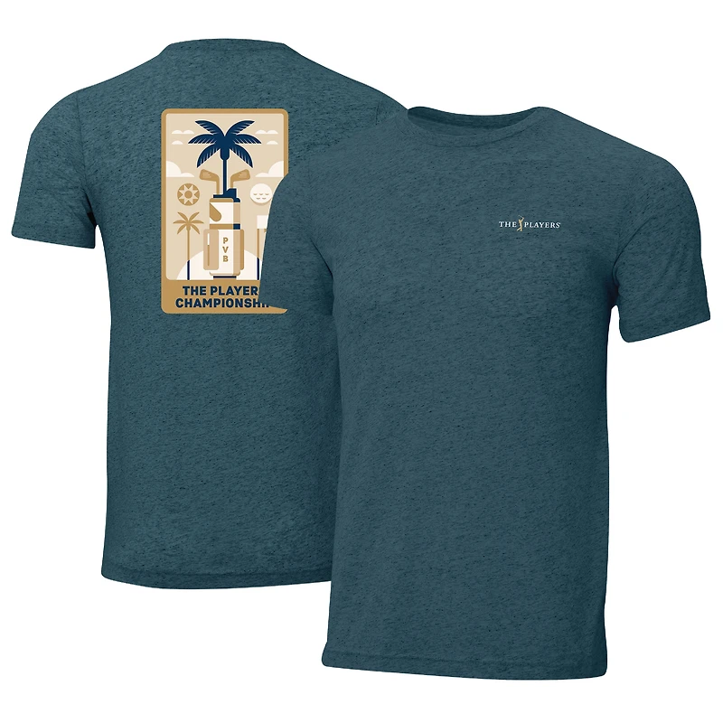 Men's Ahead Blue THE PLAYERS Golf Bag Instant Classic Tri-Blend T-Shirt