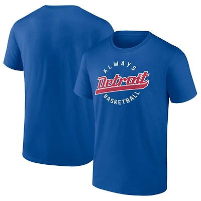 Men's Blue Detroit Pistons Full Court Press T-Shirt